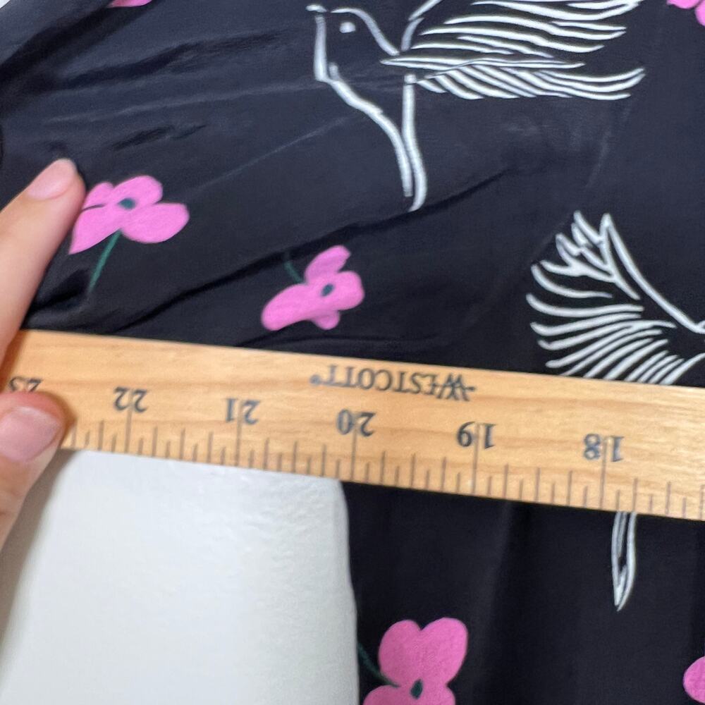 Hobbs London Ria Black Pink Floral Mini Dress Sz 10 - Picture 11 of 11